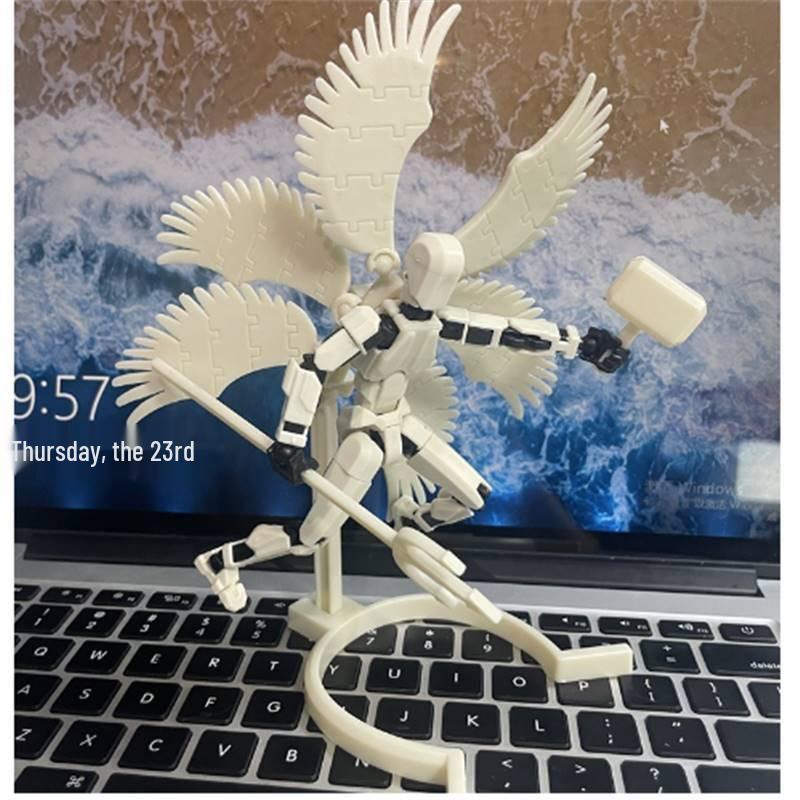 Six-Winged Angel 3D Printed Movable Doll: 13 Joints, 3rd Gen Mannequin for DIY Decompression