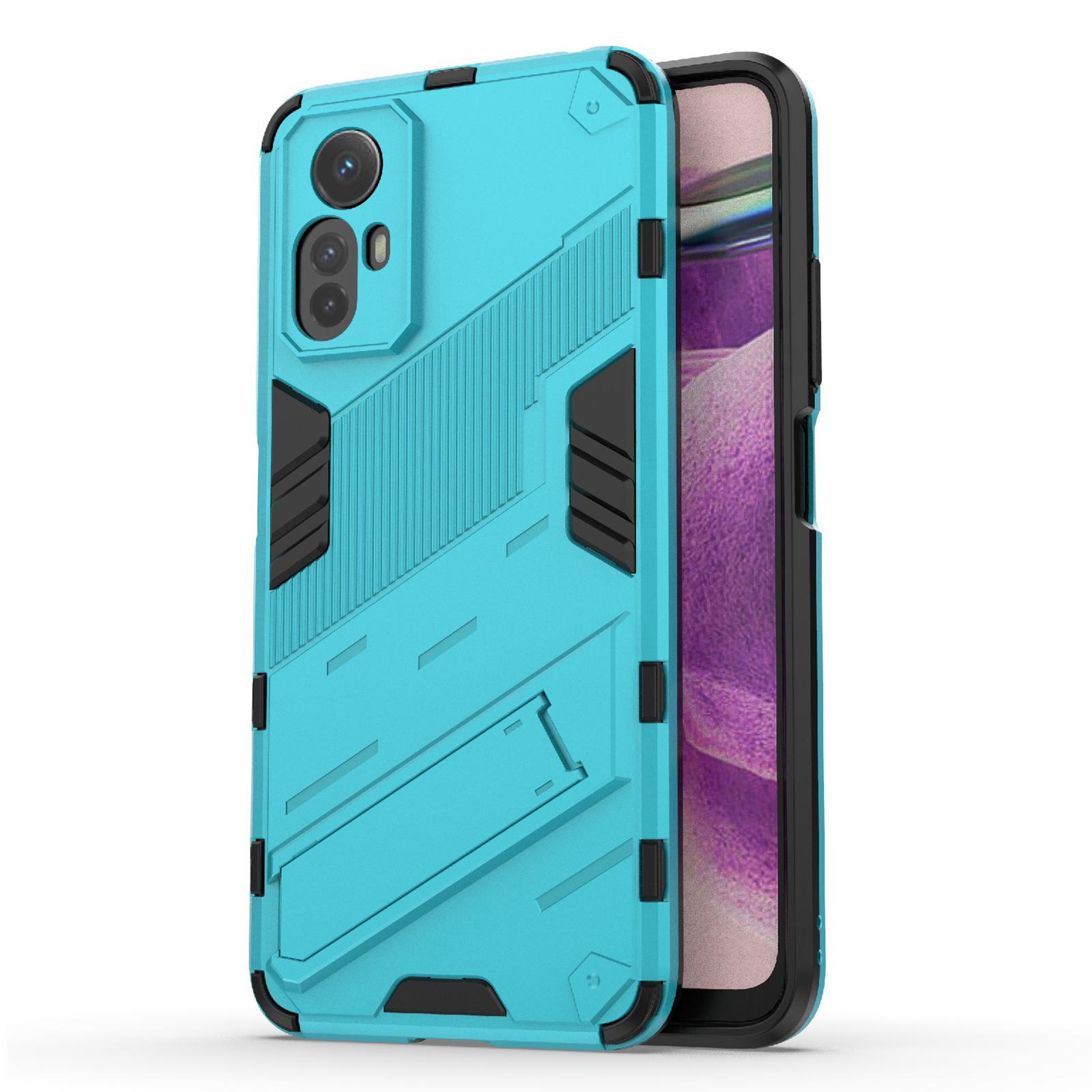 

For Xiaomi Redmi Note 12S 4G Kickstand Anti-drop Case PC+TPU Shockproof Phone Cover Baby Blue