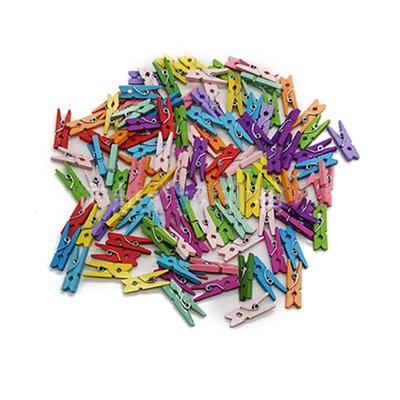 200 Stück Sortierte Farbe Zuhause Holzklammer Praktisch Bunt Holz Foto Büro Notizklemme