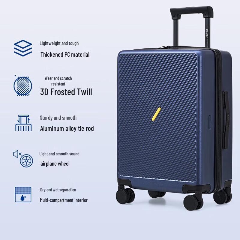 OIWAS Frosted Diagonal Stripe Luggage