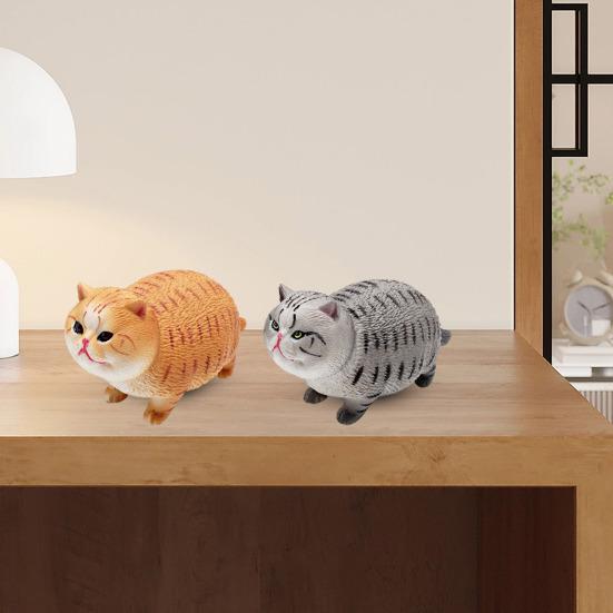 PVC Simulated Cat Model Miniature Kitten Figurine Statue Sculpture Educational Animal Toy Desktop Decoration