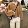 Neue Herbstkleidung im koreanischen Stil, lockeres und vielseitiges Design, dünnes Modell, gefälschtes zweiteiliges Langarm-T-Shirt, Sweatshirt, Damenoberteil