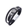 Men's Versatile Hip-Hop Bracelet - Woven Leather, Six-Pointed Star Design, Japanese/Korean Style