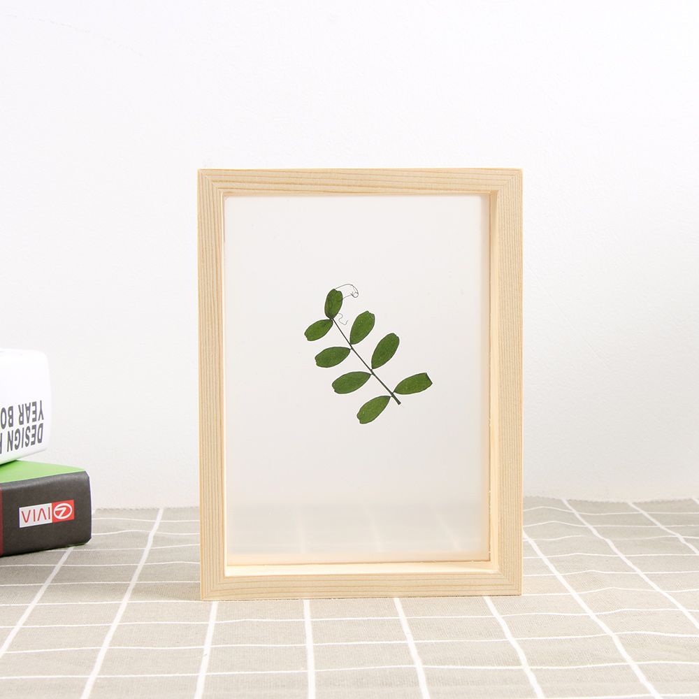 Family Wedding Decor Vintage Art Plant Specimen Wooden Picture Holder Photo Frame