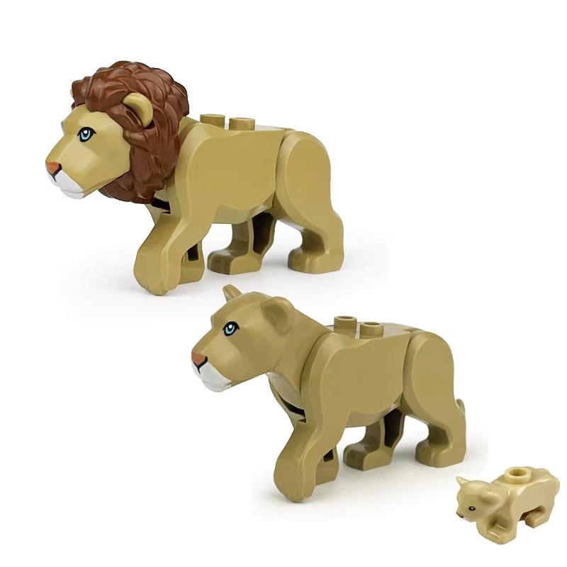 MOC Zwierzęta Zoo Klocki Słonie Tygrysy Słonie Małpy Łosie Niedźwiedzie Owce Wielbłąd Koń Krokodyl Lampart Mini Klocki DIY T11