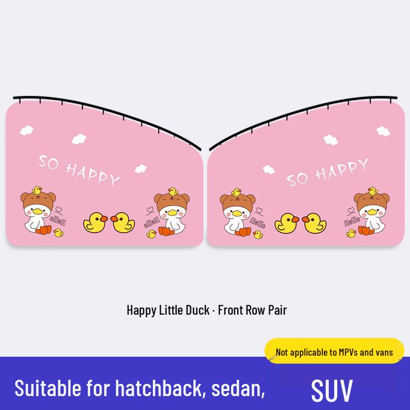 Car Sunshade Curtains: Blackout, Heat Insulation, Privacy, Cartoon Design