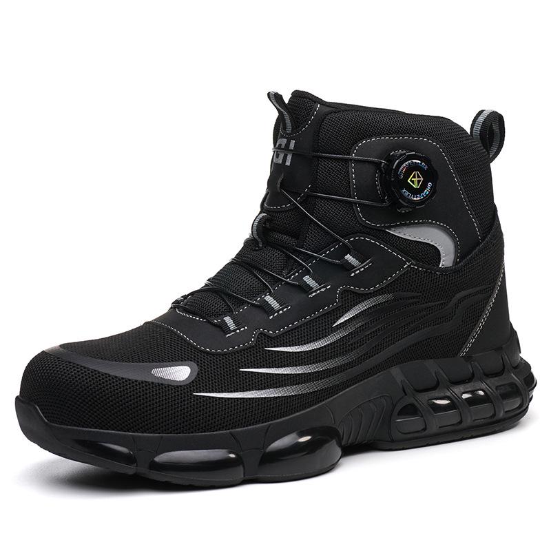 Lightweight Rotating Button Safety Shoes - Anti-Smash, Anti-Puncture; Ideal for Construction & Labor Work