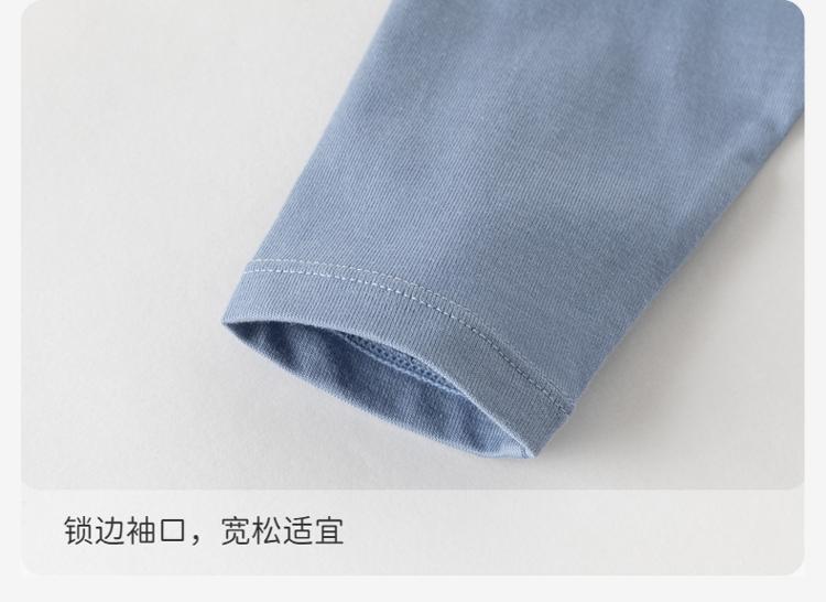 David Bella Children's Pure Cotton T-shirt Spring Clothes New Boys' Fake Two Piece Striped Bottom Shirt Men's Treasure Top