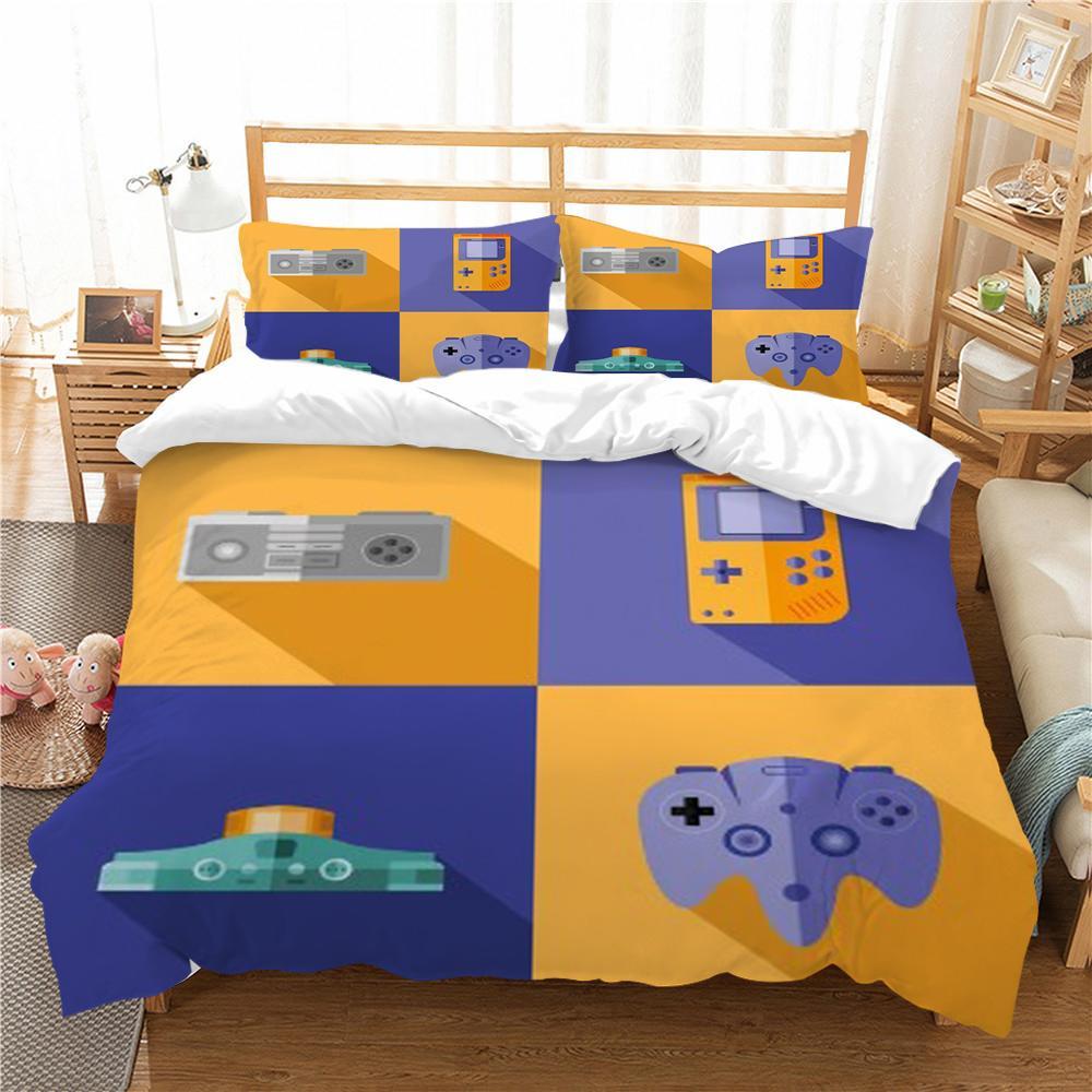 3D Bedding Set Bedclothes 3D Gamer Print Comforter Duvet Cover Set Festival Gift Microfiber Quilt Cover