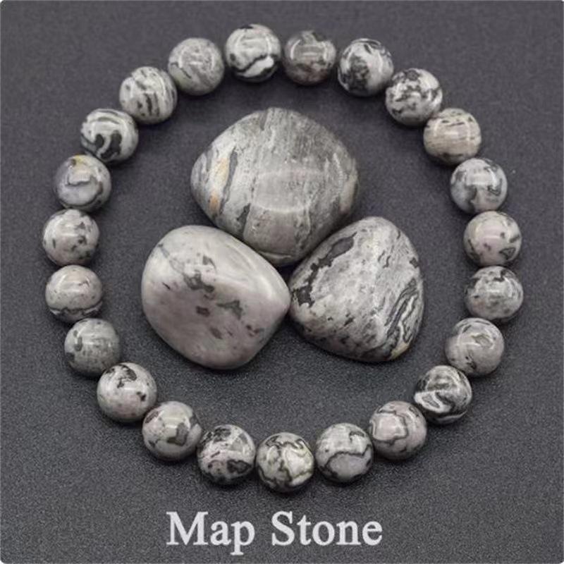 8mm Rose Natural Stone & Tiger Eye Crystal Elastic Unisex Bracelet