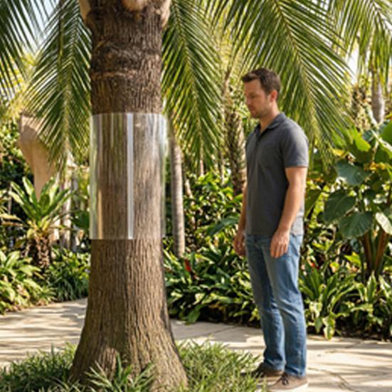 Tree Trunk Protector Guard for Iguana, PET Plastic Tree Trunk Wrap Bark Protector with Clear Double-Sided Tape for Preventing Iguana Cat Animals