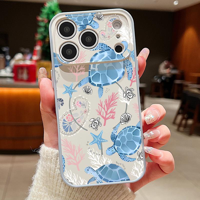 

Coral Turtle Pattern Magnetic Phone Case For iPhone 17 Pro Max 16 15 14 13 Pro Max For Magsafe Wireless Charge TPU PC Back Cover iPhone 13 Pro