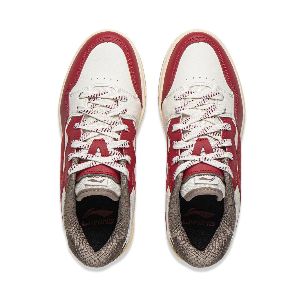Li Ning Weigu Pro S Bequeme Vielseitige Rutschfeste Abriebfeste Low-Top Skateschuhe Herren Sneaker Rot Weiß AEPV035-3