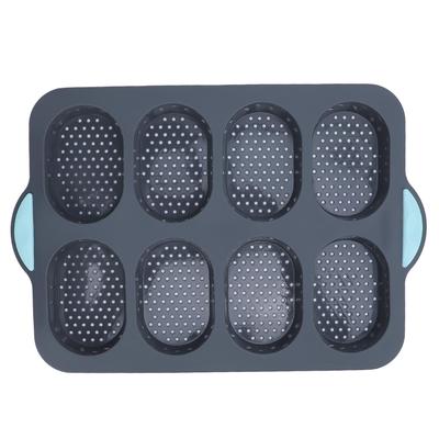 Silicone Bread Pan Nonstick Heat Resistant Perforated French Bread Baking Pan Cake Pan with Anti