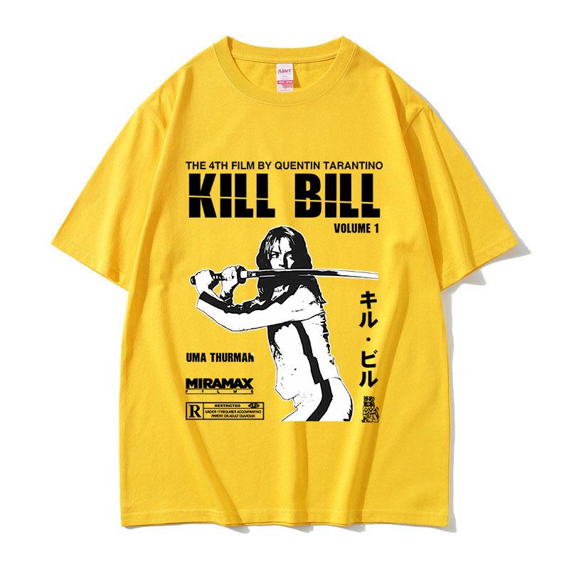 Slavný režisér Quentin Tarantino Film Kill Bill Tričko Pánské Dámské Letní O-výstřih Vintage Trička Pánská Ležérní Bavlněná Trička