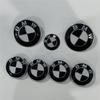 Automobilio Juoda Balta Logotipo Priekinio Gaubto Emblema 82mm Galinis Ženklelis 74mm Ratlankio Dangtelis 56mm 68mm Vairo Lipdukas 45mm Aksesuarai