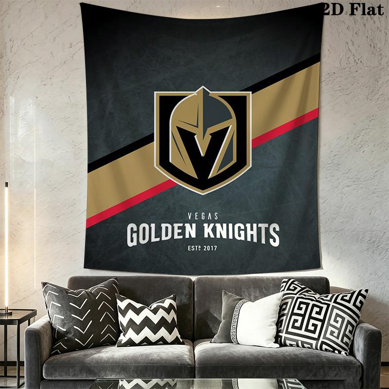 Vegas Golden Knights Gold Helmet Pattern Home Decor Tapestry, Wall Hanging, Decorative RV Wall Cloth.ZGT0914386