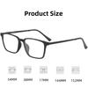 Fashion Eyewear Retro Square Titanium TR90 Large Size Eyeglasses Frame Men Women Anti Blue Light Anti Radiation Glasses 9822