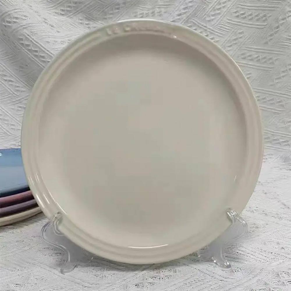 French Rainbow Underglaze Color Plate Vegetable 9-inch Ceramic 7-inch Vegetable PlateRainbow Color Western Food Trays