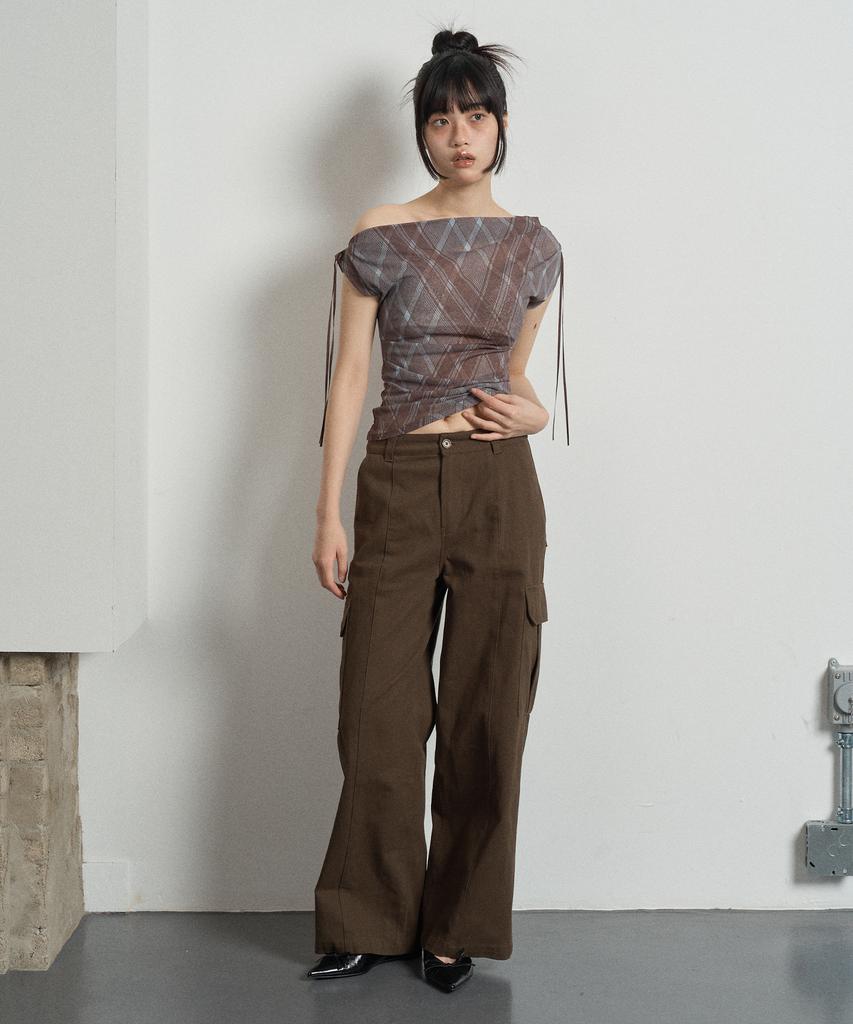 SWAYGLOW Solid Cargo Pants Brown