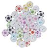 50 ks Knoflík Barevný Malovaný Vzor Fotbalový Míč Dřevěný Knoflík Oblečení Dekorativní Doplňky