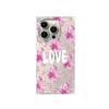 Clear Square Back Tube Case Protection For iPhone 16 ProMax 14 Pro Max 12 15 Plus 13 11 Anti-Oxygen,Pink Flowers Pattern Casing