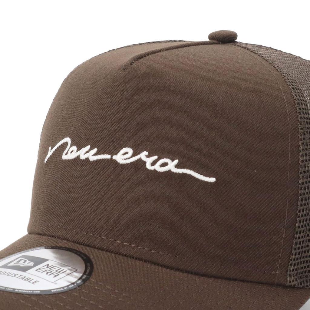 New Era 9Forty Trucker Handwritten Logo Mesh Cap in Available exclusively at A-Frame Walnut. ONSPOTZ.
