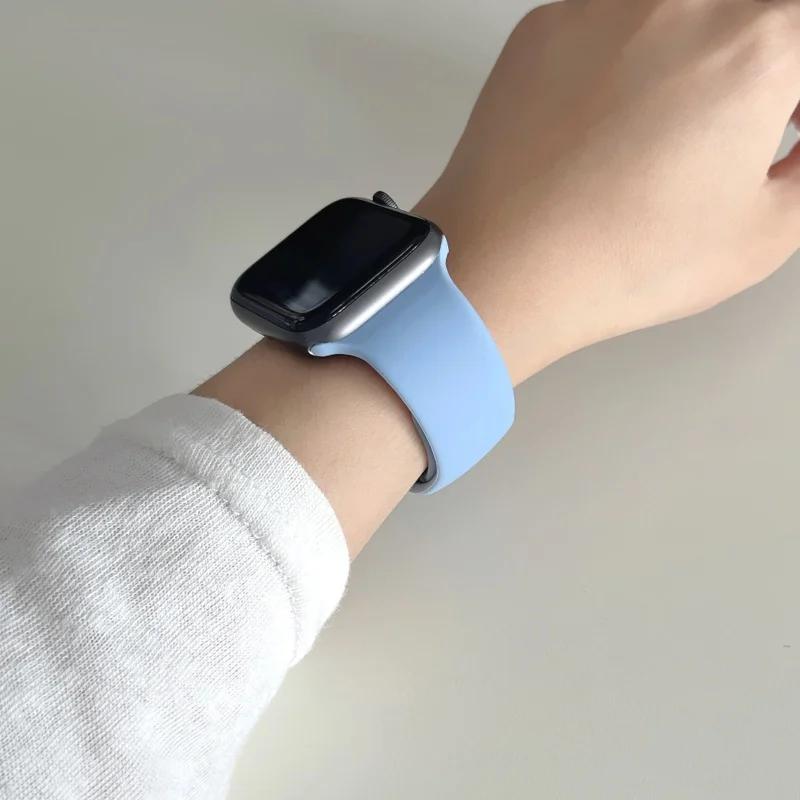 Straps For Watch 10 46 Mm 49mm 44 Mm 45mm 40mm 42mm 41mm 38mm Sport Bracelet iWatch Series 9 8 7 SE Ultra 2 Silicone Band