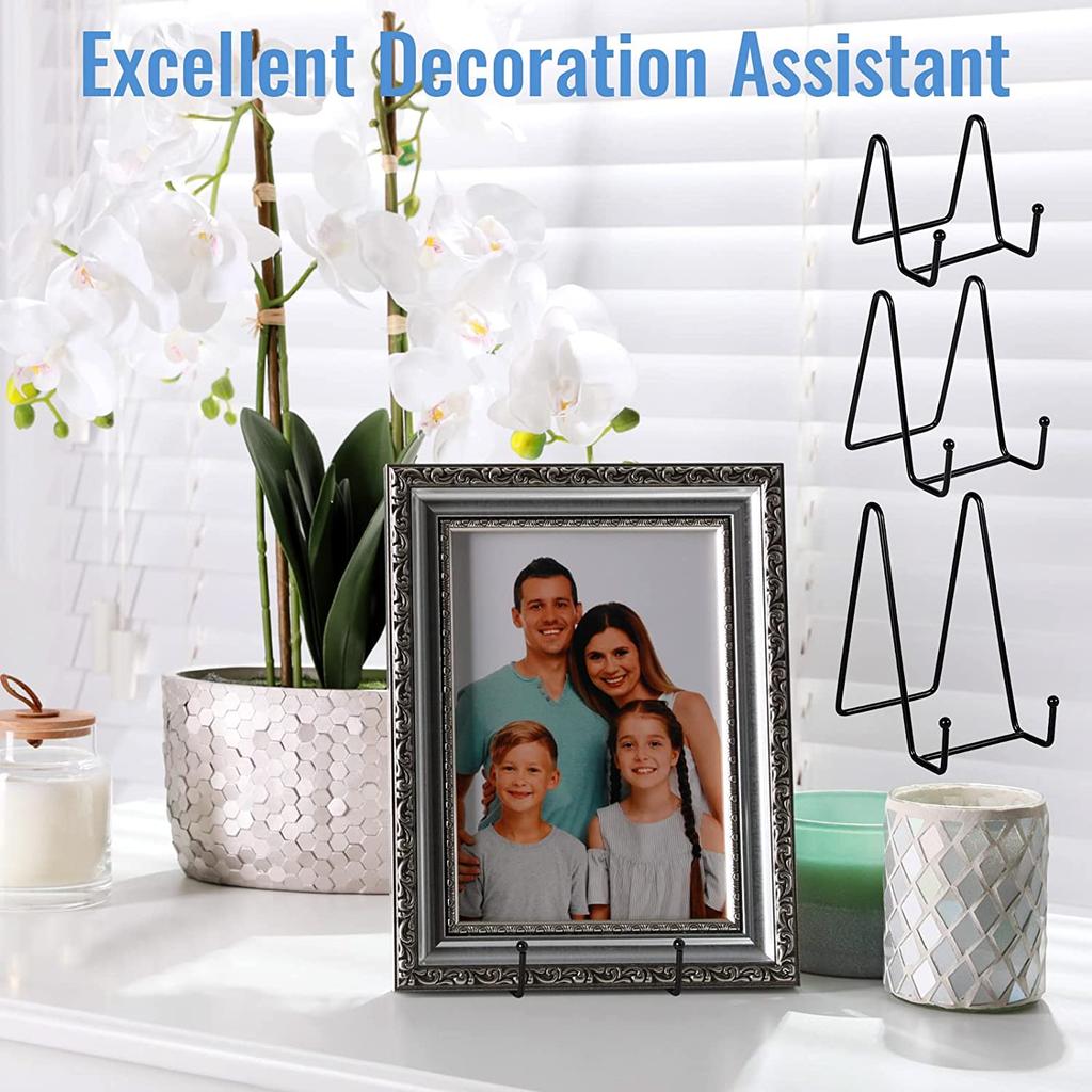 Picture Stands Holder Display Picture Easel Metal Plate Dish Tabletop Art Pictures Frame Photo Decorative Tabletop Art 1 Pc