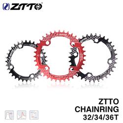 Bicycle Parts MTB Bicycle Single Speed Crank 104BCD Round Narrow Wide 32T/34T/36T Chain Ring Bicycle Chainwheel Aluminum alloy