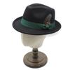 Herren Dicker Woll-Fedora-Hut mit Federbesatz Europäischer Stil