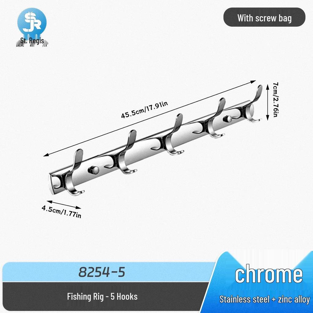 Stainless Steel Bathroom Towel Rack & Hanger Set