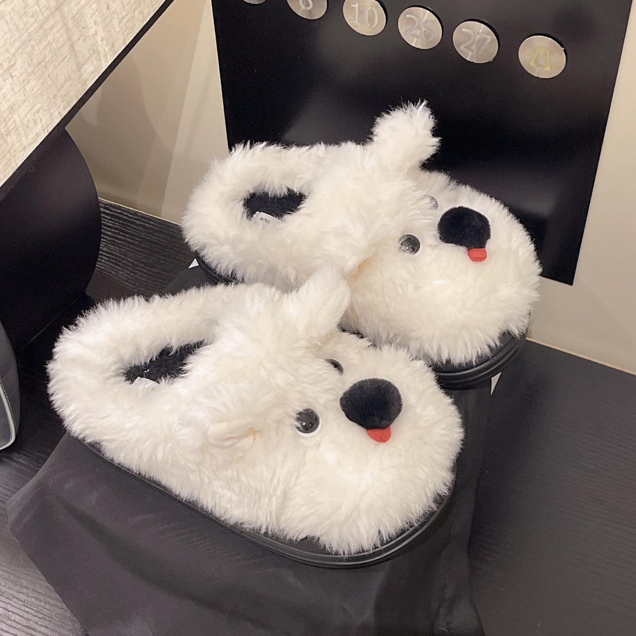 

Cartoon cotton slippers women s winter household warm slippers autumn and winter non-slip piled thickened wear-resistant household cotton mop 40-41