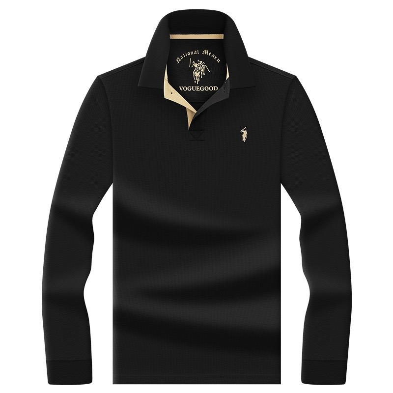 STORN Langarm-Poloshirt für Herren Herbstmode Neues luxuriöses Pony Paul Stickerei Oberteil Golf-T-Shirt