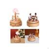 Handcrafted Wooden Music Box - Charming Clockwork Toy for Home Decor