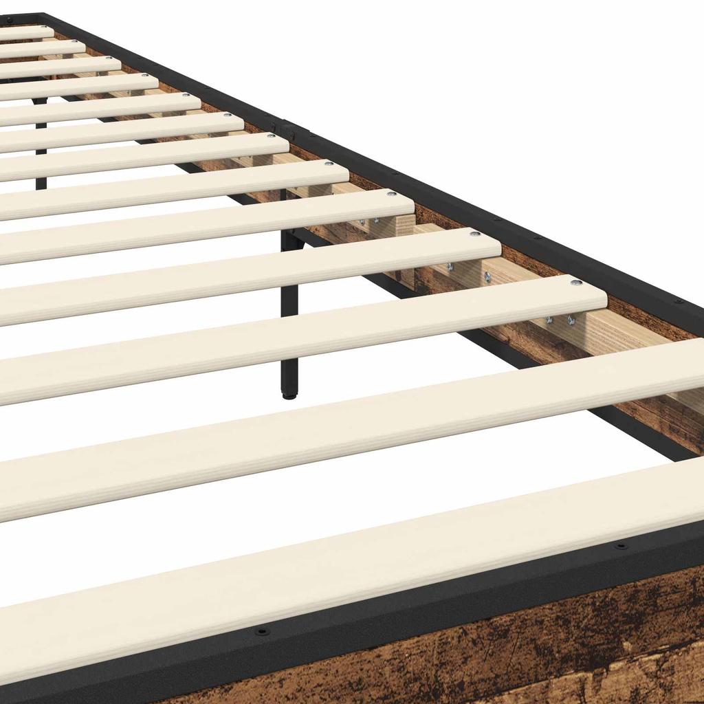 Bed Frame Reclaimed Wood 80 x 200 cm Engineered Wood