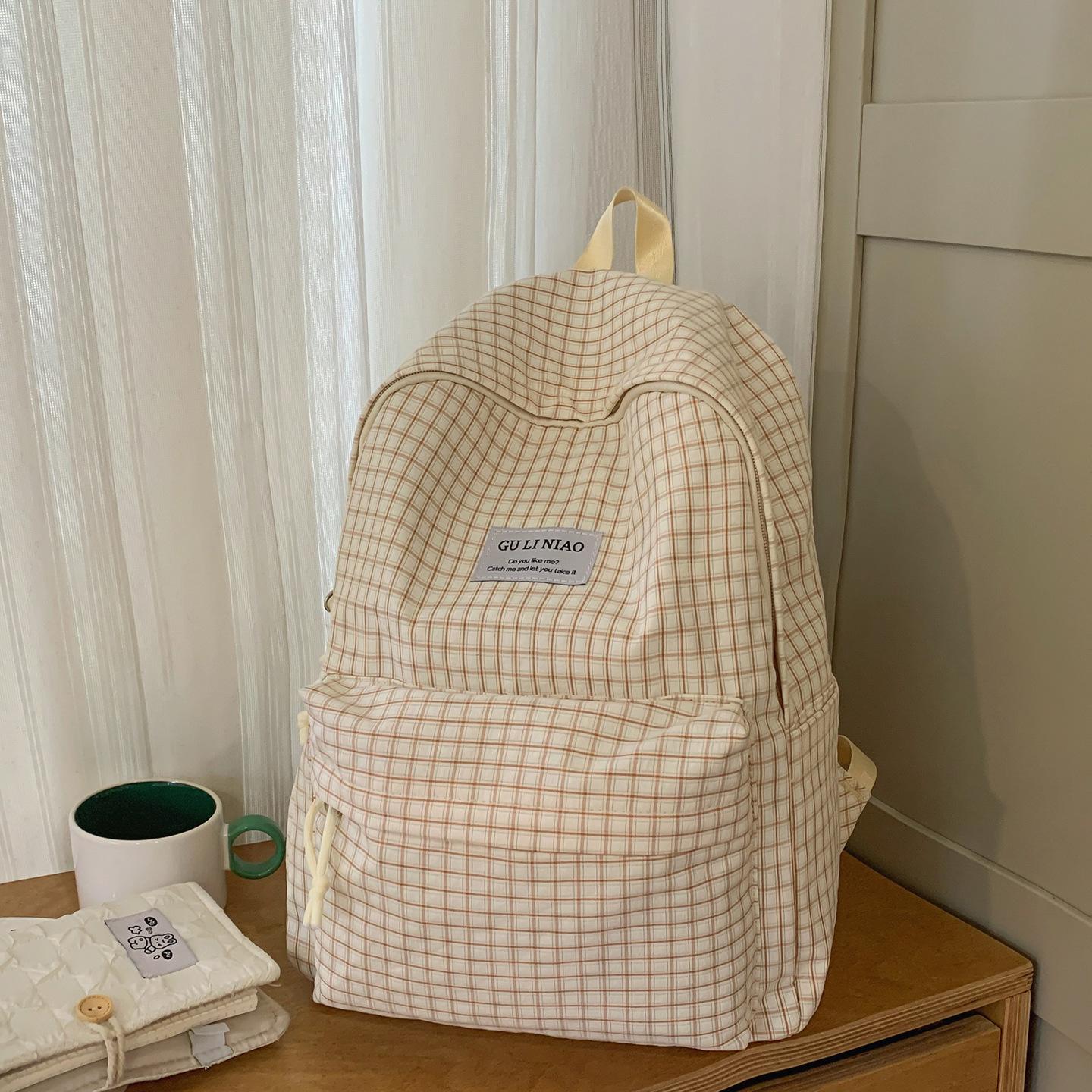 

School Bag Junior High School Girls High School Students Niche High Value Girls Backpack Women S Backpack Shoulder Bag коричневий