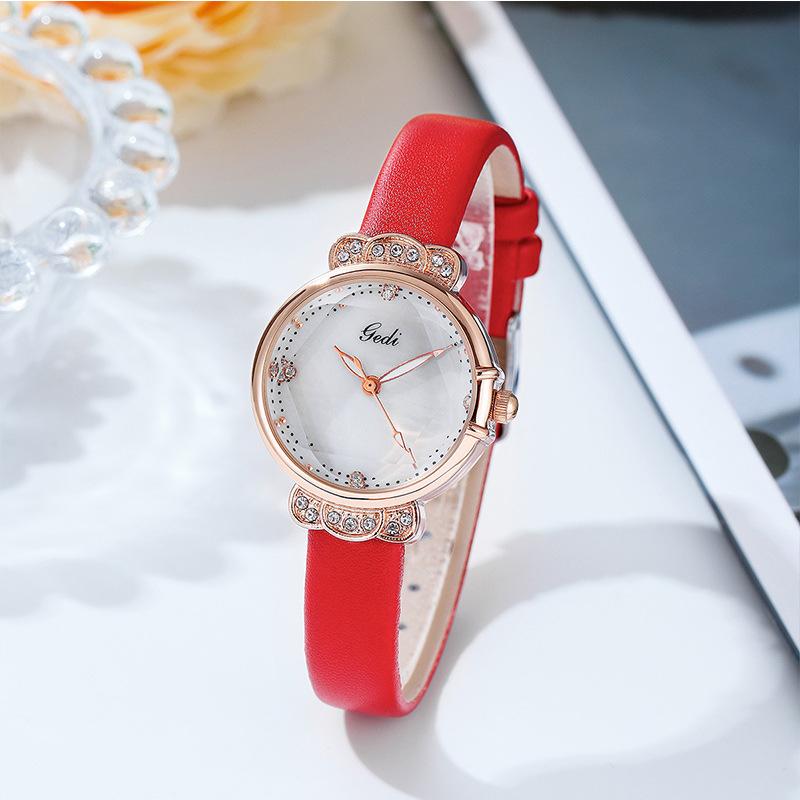 Trendy Women'S Watch Small And Exquisite Student Belt Watch Small Dial Temperament Diamond Women'S Watch