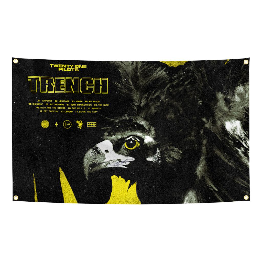 90X150Cm Twenty One Pilots Scaled And Icy Rock Flag Tapestry Polyester Printing Modern Music Art Banner Vintage Decoration