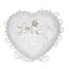 Wedding Rings Presentation Box With Lace and Heart Shape Design Rings Display Holder Case with Pillow for Formal Occasion