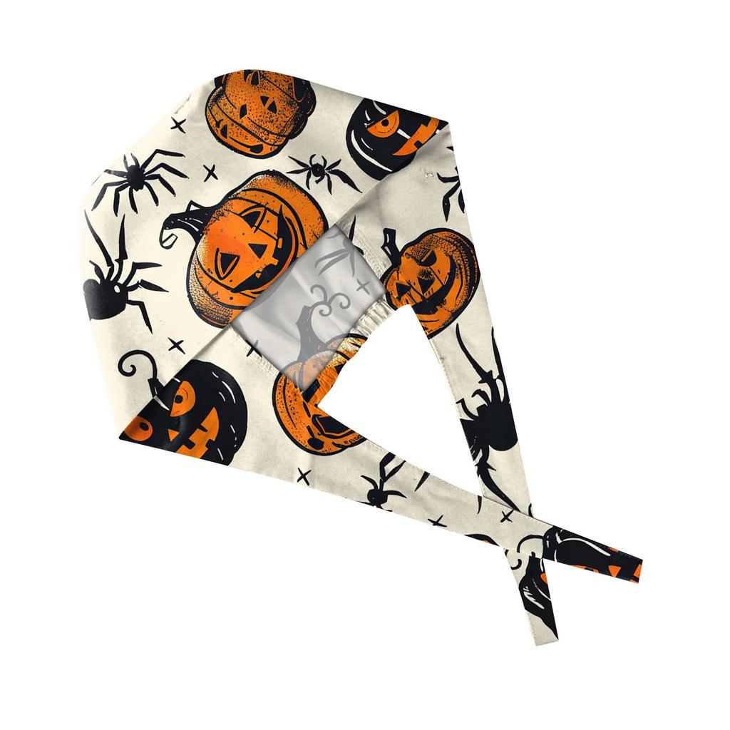 Fashion Halloween Print Work Hat Casual Wash Hat Bag Cap