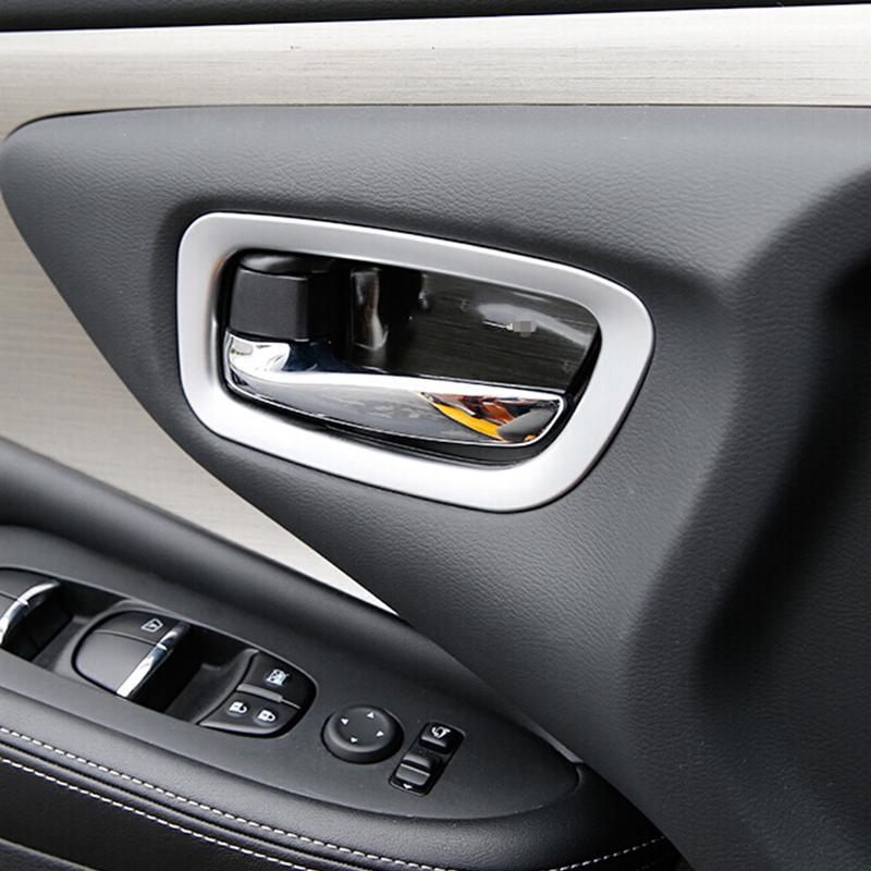 2015 2016 2017 2018 For Nissan Murano ABS Chrome Car Inner Door Bowl Protector Frame Cover Trim Car Interior Accessories Styling
