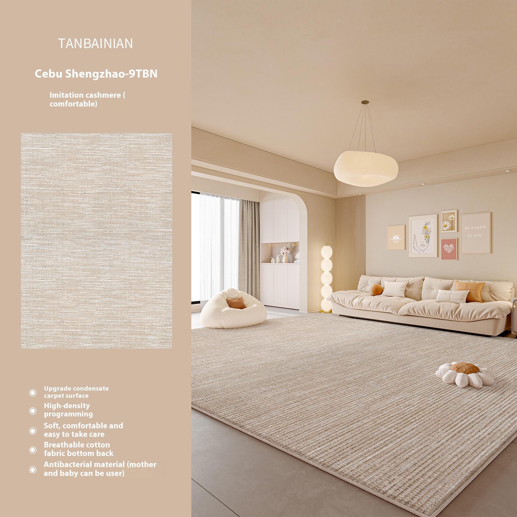 

VIKAMA Машинная стирка Имитация кашемира Ковер Кремовый Ветер Мягкий Нескользящий Гостиная Спальня Диванная подушка Домашнее украшение 80x120cm 31x47inch