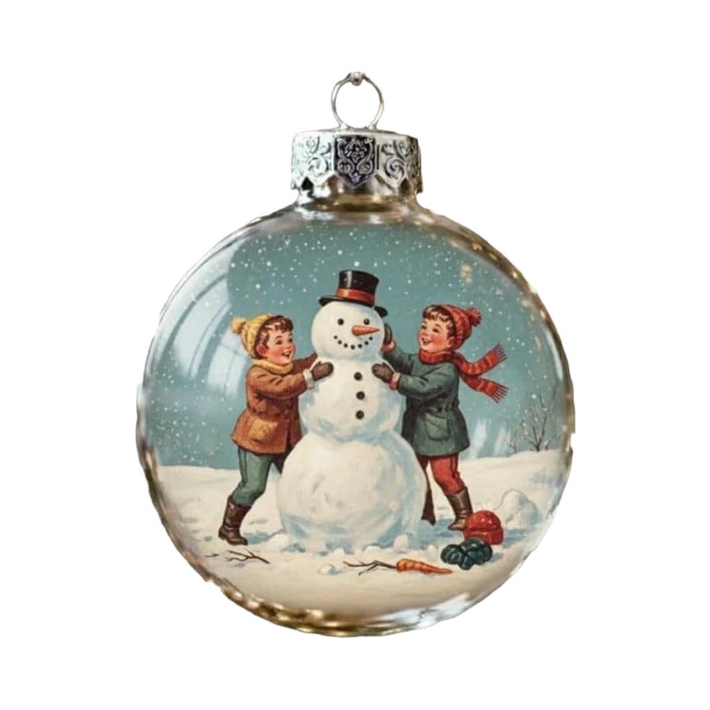 Leichtes Weihnachtsbaum-Hängeornament Bruchsicherer Kunststoff Vintages Thema Hausdekoration