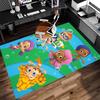 1pc Bubble Guppies Print Area Rug - Soft,Washable Non-Slip Indoor Mat for Office Chairs,Living Room,Home Office Decorative Rug