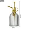 Creative Hand-Press Glass Watering Spray Bottle with Vertical Stripe Design