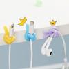 Self-Adhesive Self-Adhesive Thumb Wire Holder PVC Desktop Tidy Data Cable Clips  Home Office