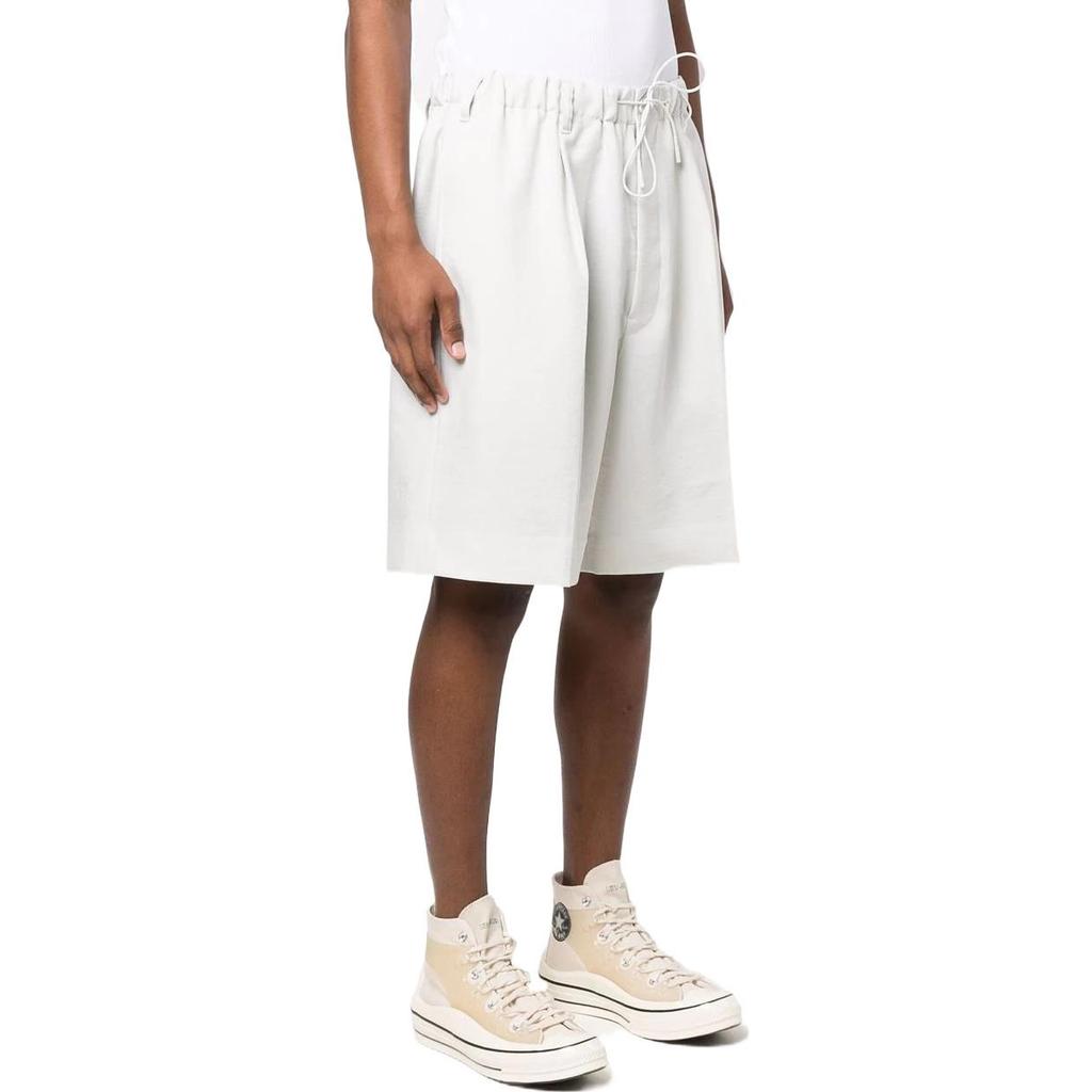 Y-3 SS22 Solid Color Elastic Waist Bermuda Shorts Men Shorts Light-Gray HG6086