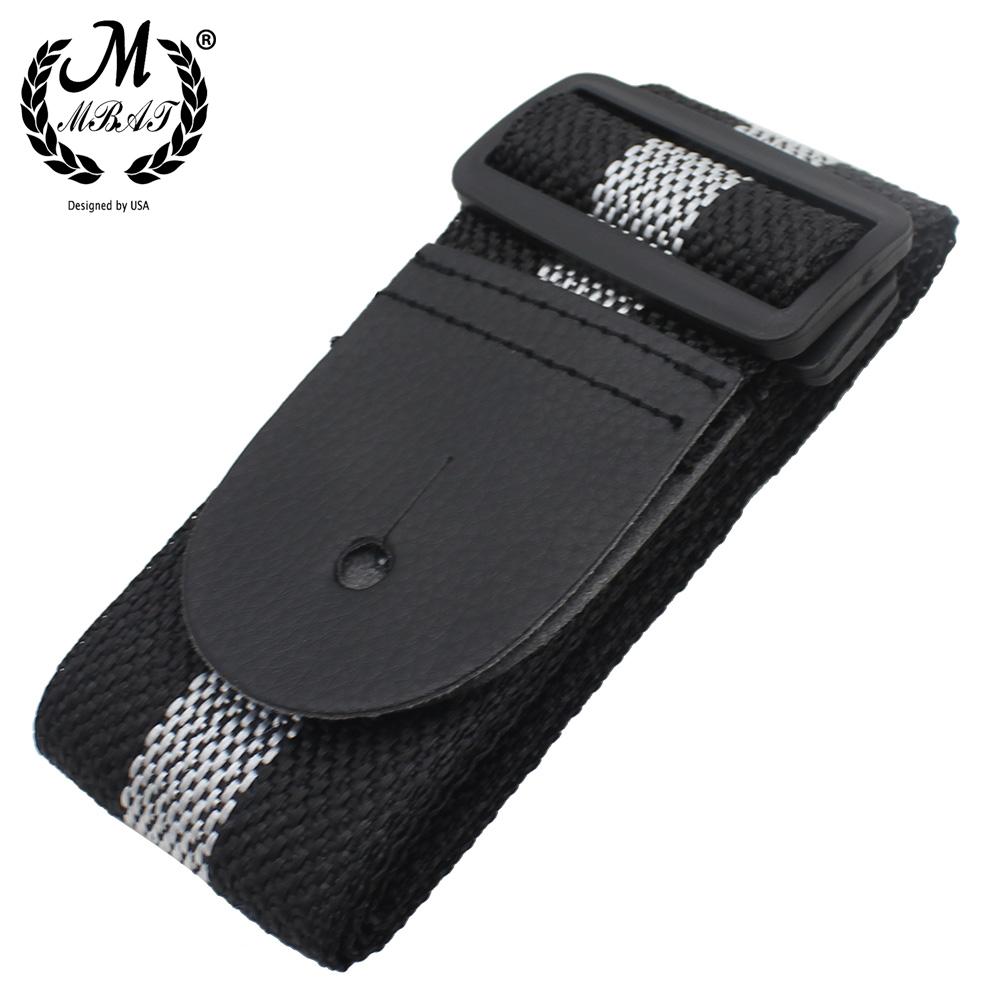 M MBAT GS-01 Striped Guitar Strap Adjustable Universal Guitar Strap Leather and Nylon Strap Guitar Parts and Accessories