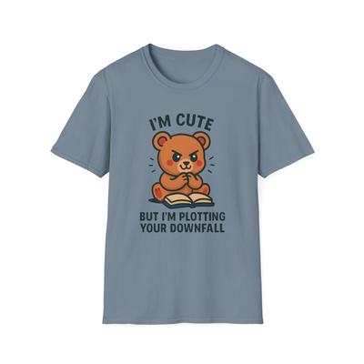 Unisex Softstyle T-Shirt Süßer Teddybär plant Lustiges Buch der Intrigen T-Shirt